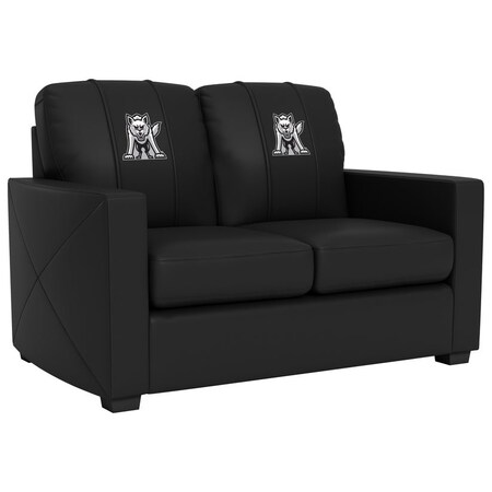 Dreamseat Silver Loveseat with South Dakota Coyotes Emblem Logo XZ7759003LSCDBK-PSCOL13095